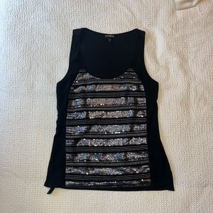 Black sequin tank top